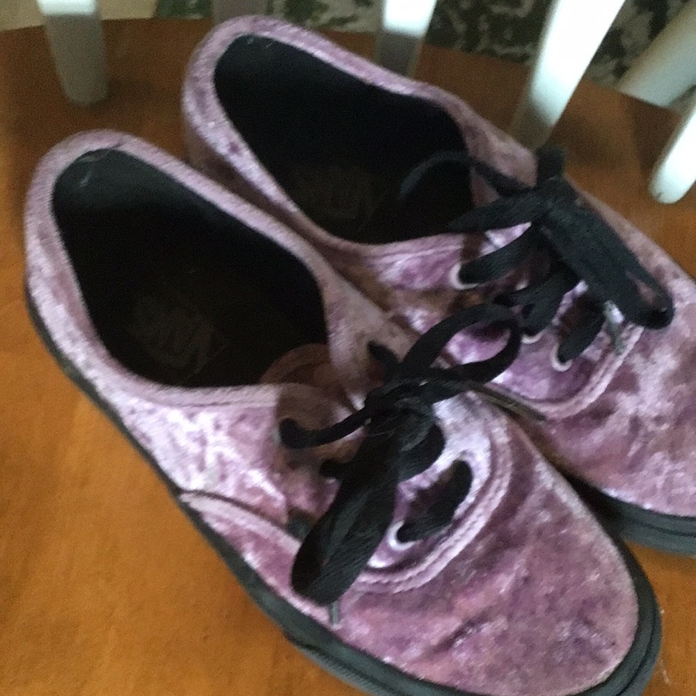 Vans purple velvet fog size 2